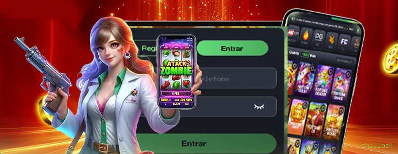 Aplicativo móvel chillbet para iOS e Android